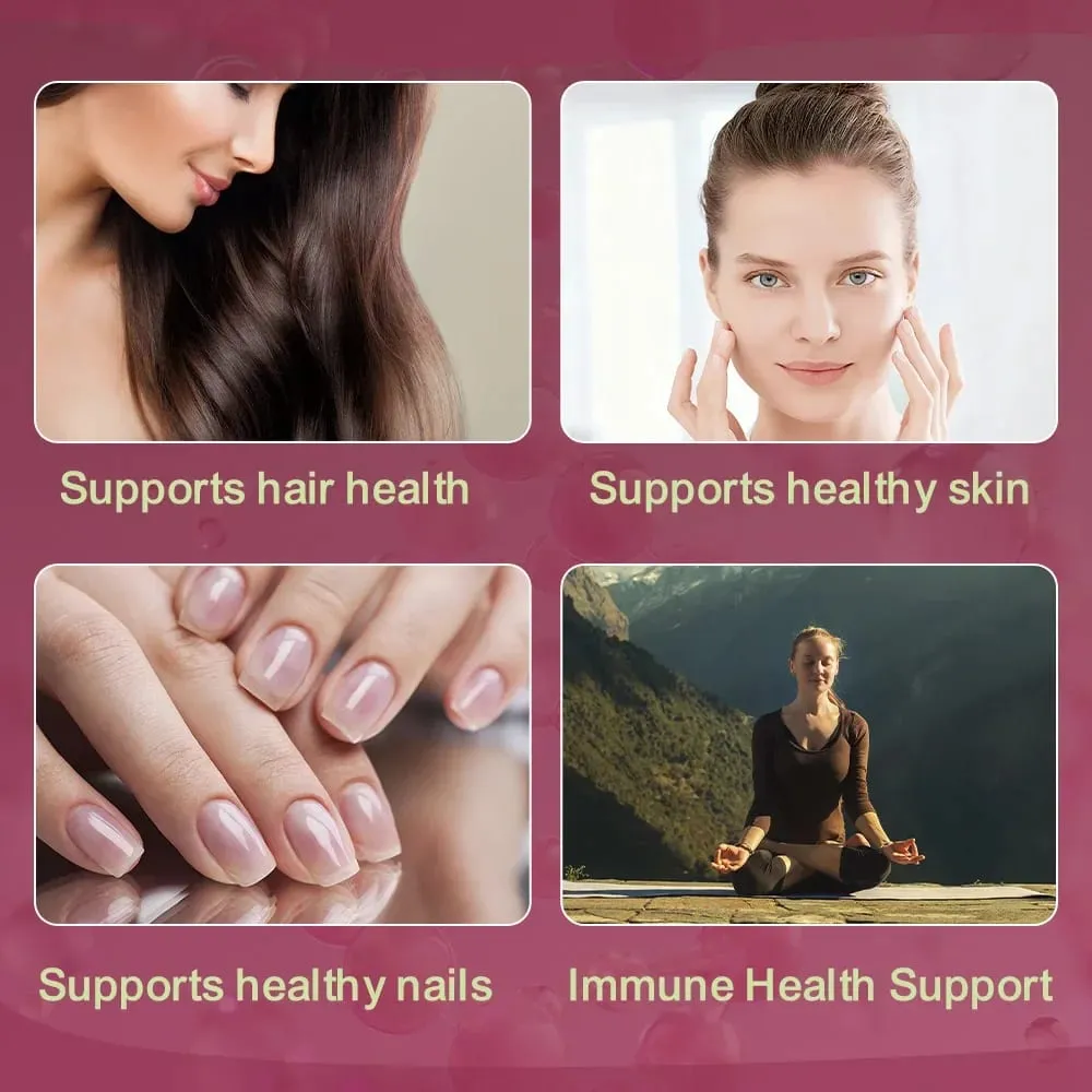 Women Hair Growth Supplement Capsules with Multivitamins Collagen and Biotin for Thicker Fuller Hair Nails and Skin Health