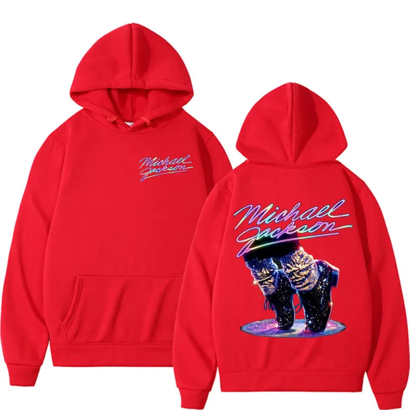 Michael Jackson King of Pop Graphics Hoodies Hip Hop Pop Music Fashion Sweatshirts Men Women Casual Fleece Long Sleeve Pullovers