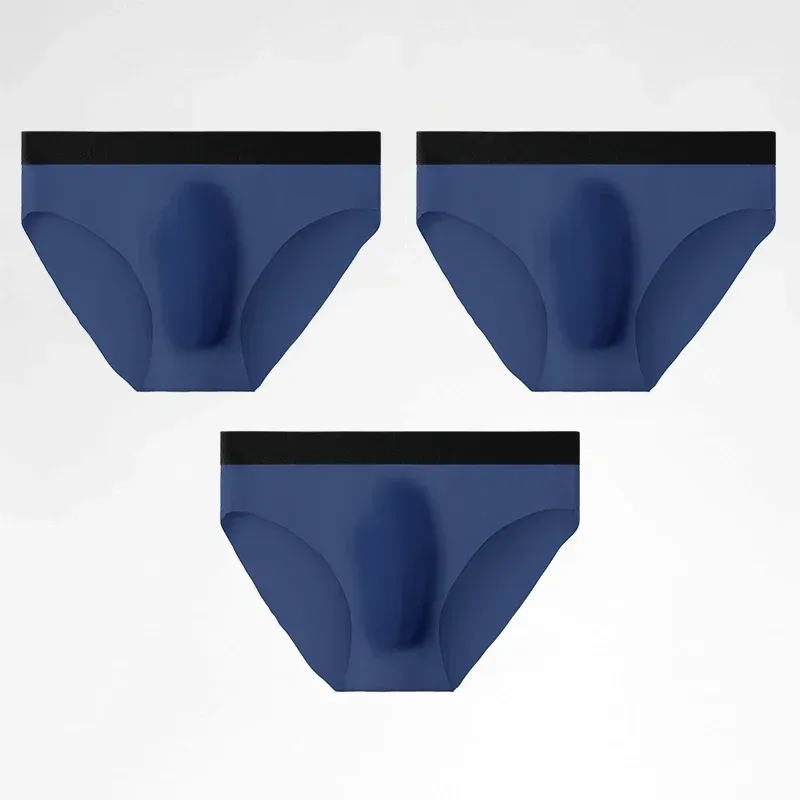 3PC Ice silk texture briefs, sobrang lamig sa balat sa tag-araw, tamasahin ang silky touch