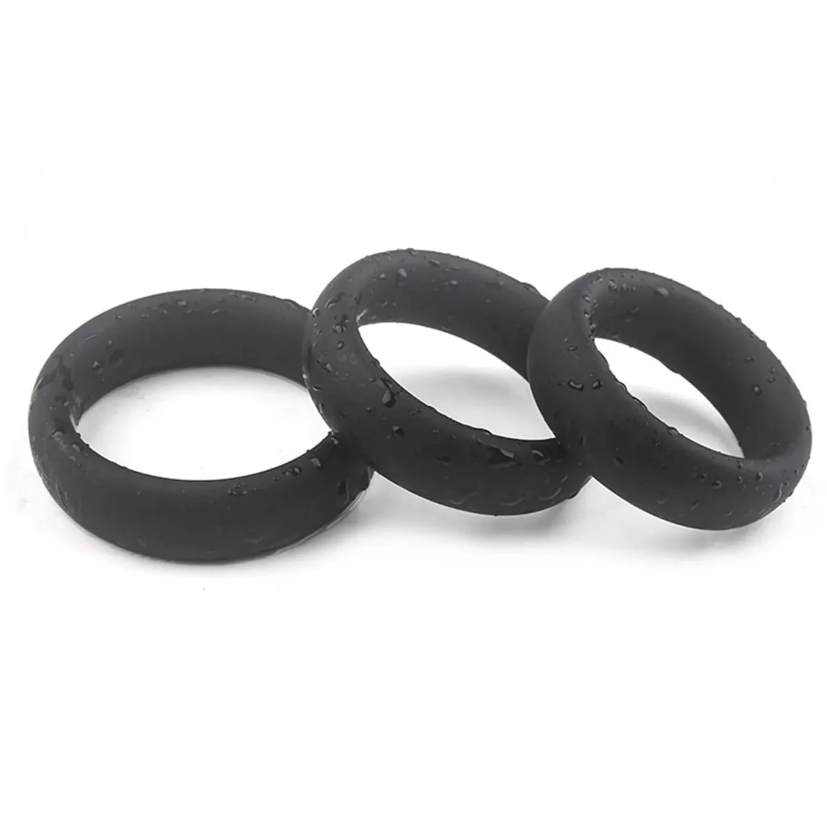 3 Pieces Male Cock Ring Penis Ring Delay Ejaculation Scrotal Binding Ball Stretcher Silicone Cockring Sex Toy For Men