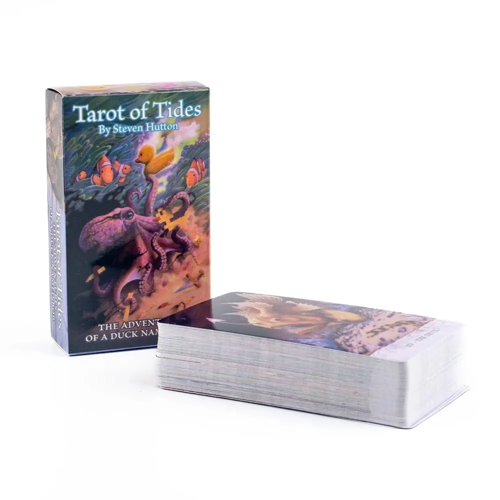 Tarot of Tides: The Adventures of A Duck Named Bob ― Double-embossed Cardstock Unique 78PCS Tarot Deck Board Game Cards