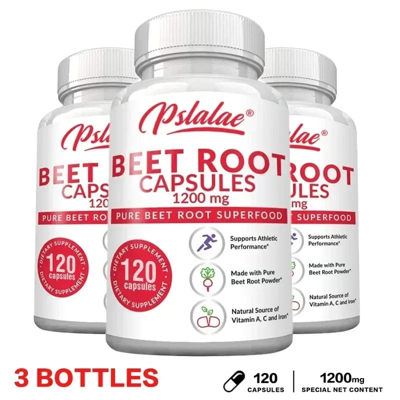 Beetroot Capsules - Helps Relieve Fatigue Promotes Heart and Cardiovascular Health Improves Human Immunity Non-GMO