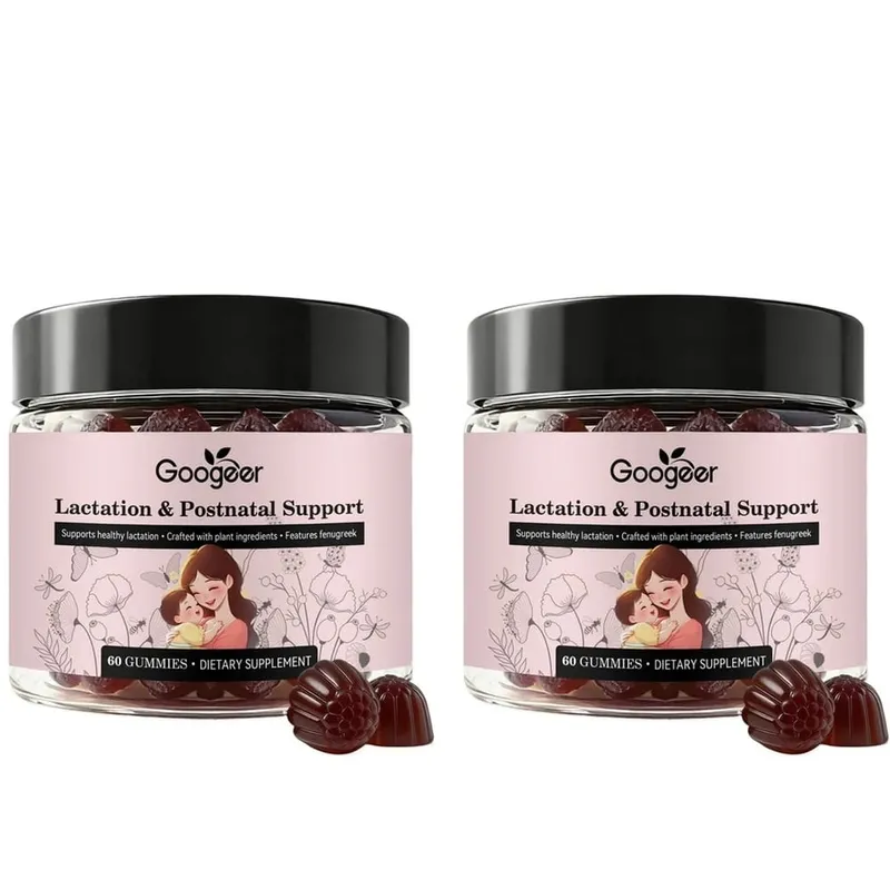 Googeer Lactation Support Gummies with DHA and Choline Fenugreek and Fennel Extract Moringa for Postnatal Nutrition 60 Gummies