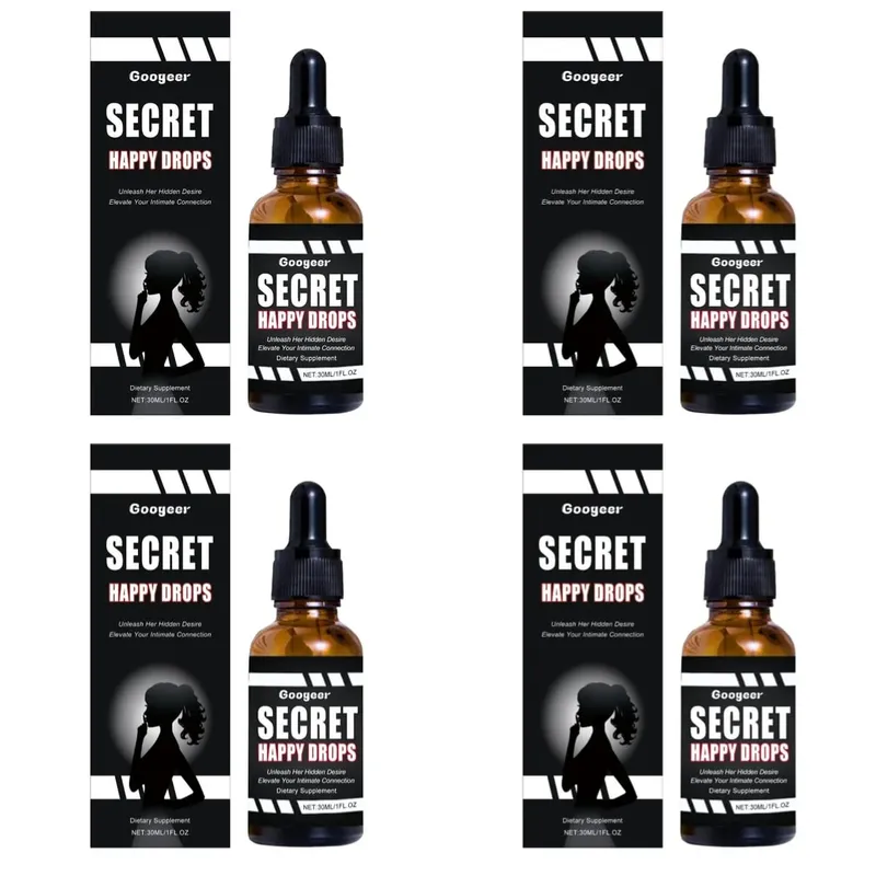 Googeer Secret Happy Drops Oral Drops Herbal Epimedium Maca Root Ginseng Ginkgo Biloba Support Blood Circulation Intimacy 30 ML