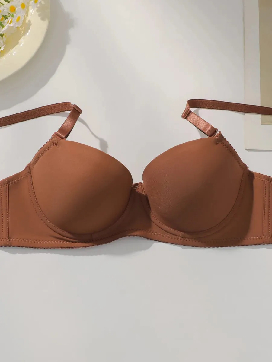 Hot selling solid color 2-piece underwear set multi-color daily four season Bra set comfortable to wear sexy Lingerie 2611
