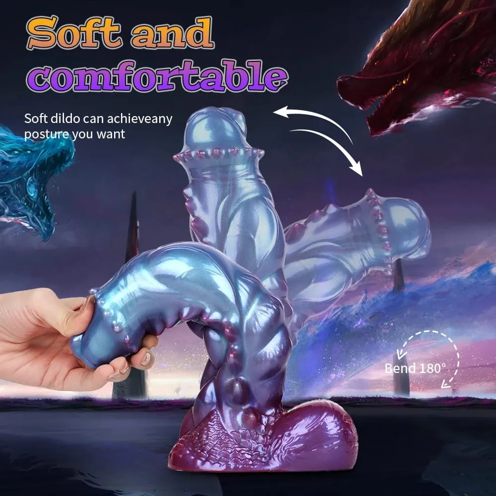 Anal Plug Dildo Pearl Blue Fantasy Muscle Alien Shape Anal Plug Dildo G-Spot Stimulation Masturbator SM Anal Expansion Sex Toys