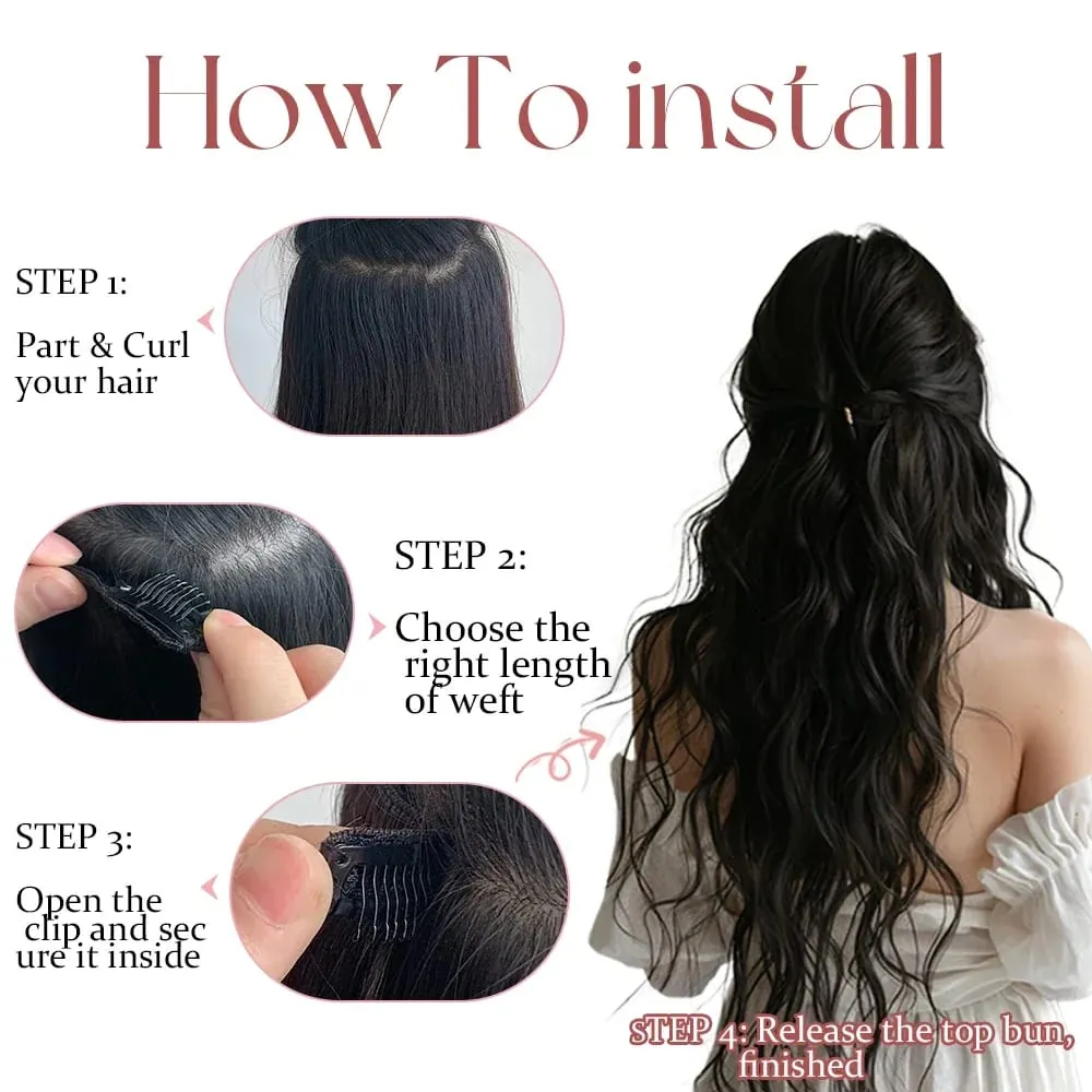 Clip de PU grueso de 160g en extensiones de cabello humano, cinta de trama sin costuras con Clip para extensiones de cabello invisibles de cabello crudo grueso