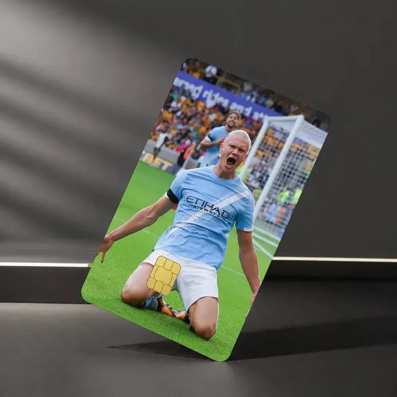 Football Star E-Erling H-Haaland Sticker Film Tape Skin for Credit Card Debit Card Waterproof Stickers