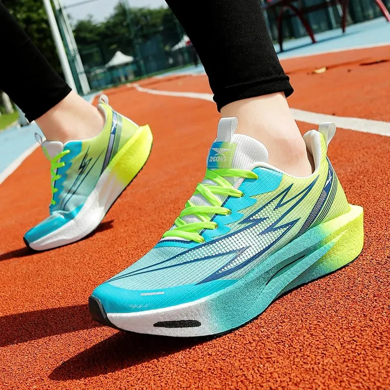 Men Running Shoes Carbon Board Speciality Marathon Sports Breathable Lightweight Women's Comfortable Athletic Leisure Sneakers