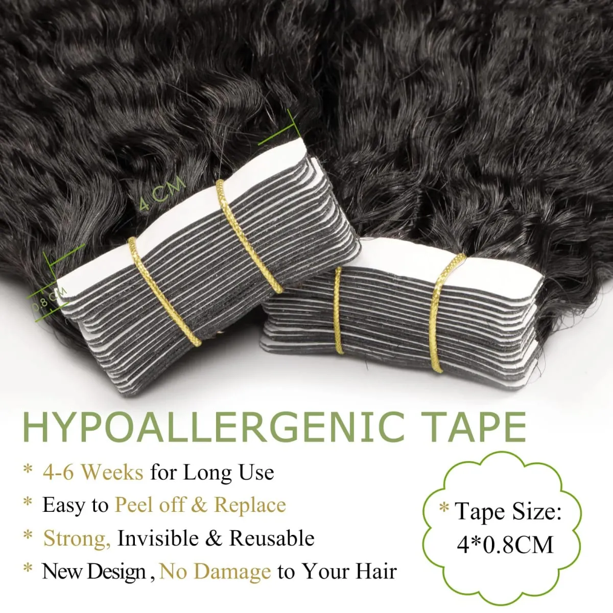 Kinky Straight Tape In Human Hair Extensions Natural Black #1B 100% Remy Brazilian Human For Black Women Tape Ins 16-26 Inch
