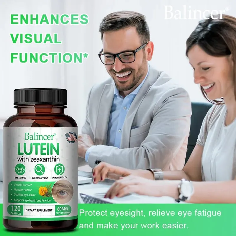Lutein 40mg + Zeaxanthin Capsules - Eye Health & Blue Light Protection Antioxidant Supports Macula & Retina Health