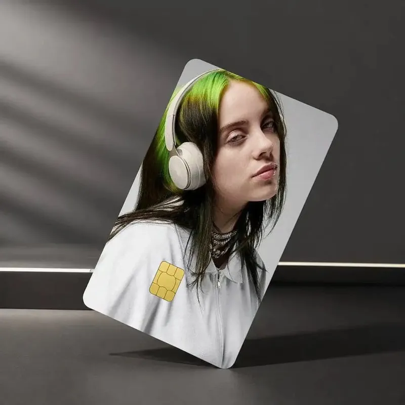 Musician Billie E-Eilish Sticker Film Tape Skin for Credit Card Debit Card Waterproof Stickers
