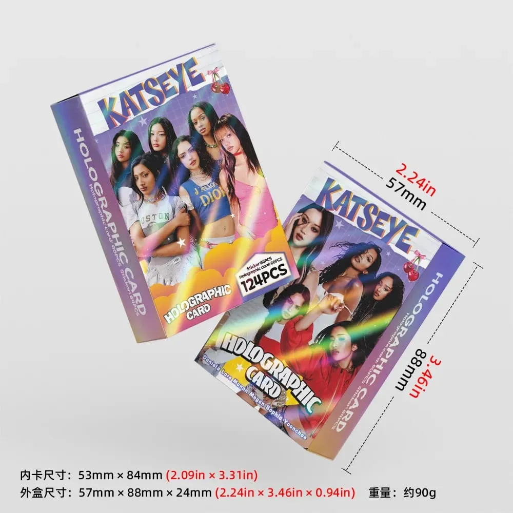 124pcs KATSEYE New Album Photocards Stickers Kpop Merch Lomo Cards Set Fans Collection Cards Gifts