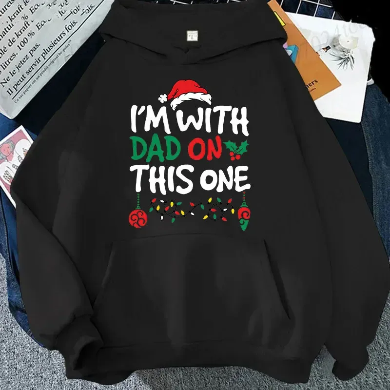 Christmas Couple Matching Hoodies Set I Don't Do Matching Christmas Outfits Santa Hat Print Hoodies Funny Family Xmas Party Gift