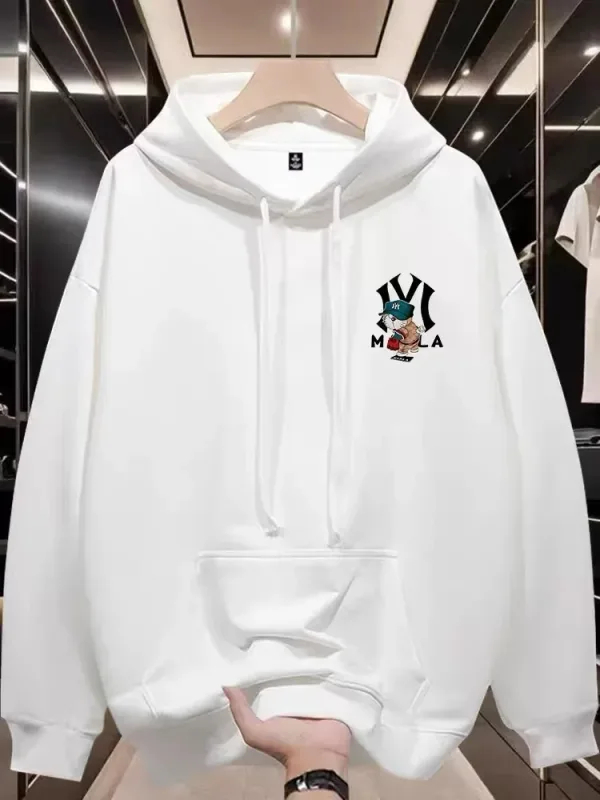 New Men's Autumn/Winter Western-Style Fashion Hoodie Japanese-InspiredTrendy Print Soft Comfortable Ideal for Outdoor Streetwear
