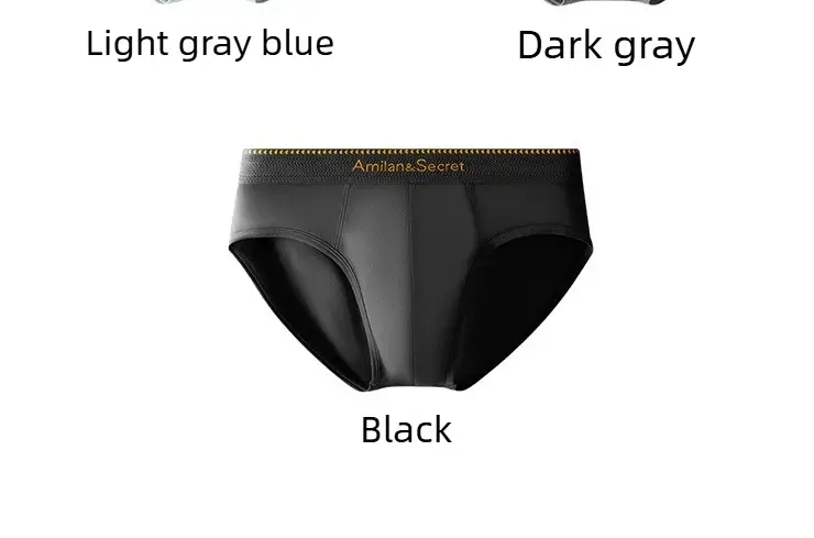 3Pcs Men's Modal Briefs Mid‑Waist U‑Pouch No‑Fly Solid Triangle Underpants Soft Breathable Athletic Daily Men Underwear