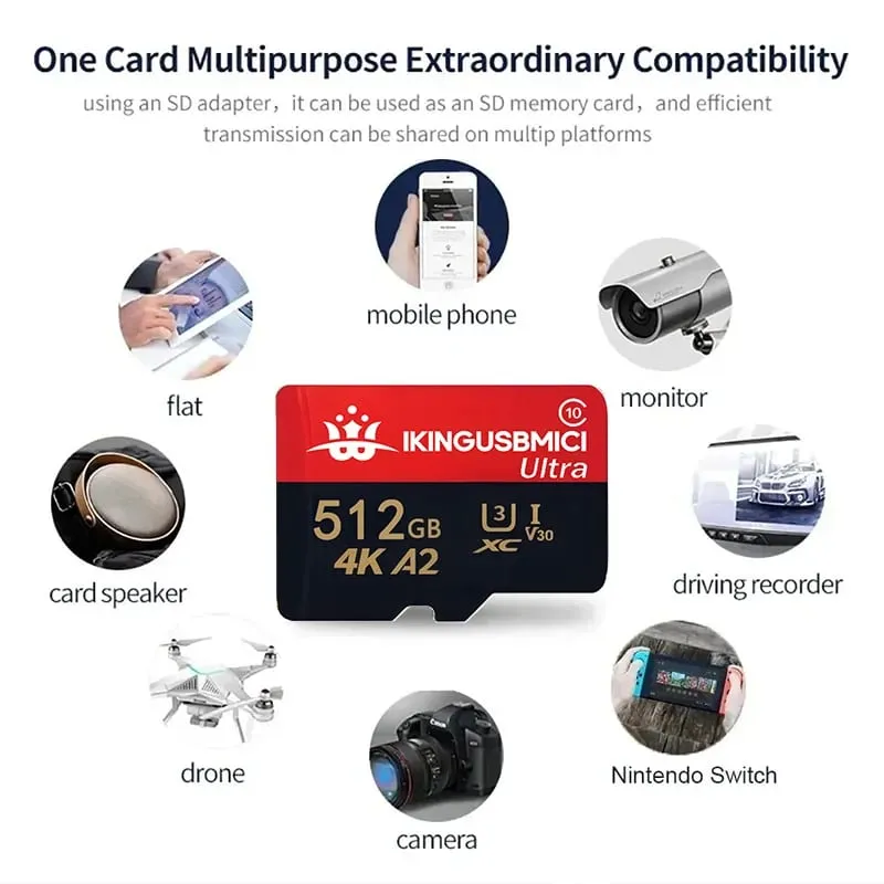 Maaasahang Kalidad ng Memorya 32/64/128/256/512gb Mini Durable Smartphone High Micro Original 10 Card Flash Class Tf Quality Mabilis U3