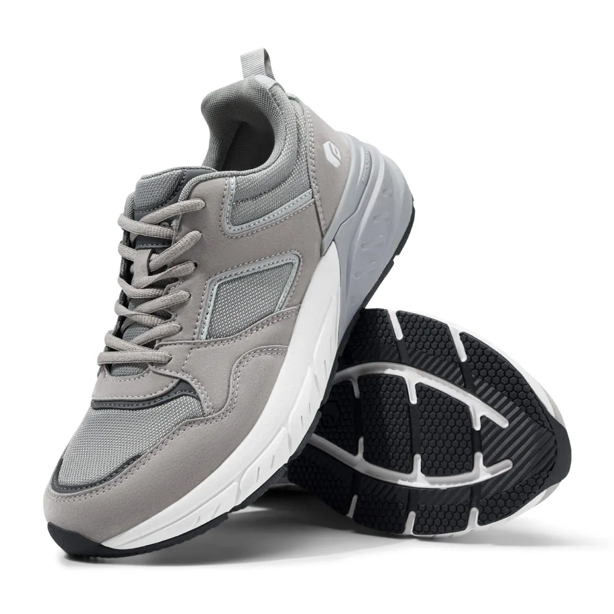 FitVille Newest Walking Shoes for Men Wide Width Sneakers with Arch Support for Flat Feet Heel Pain Relief Plantar Fasciitis