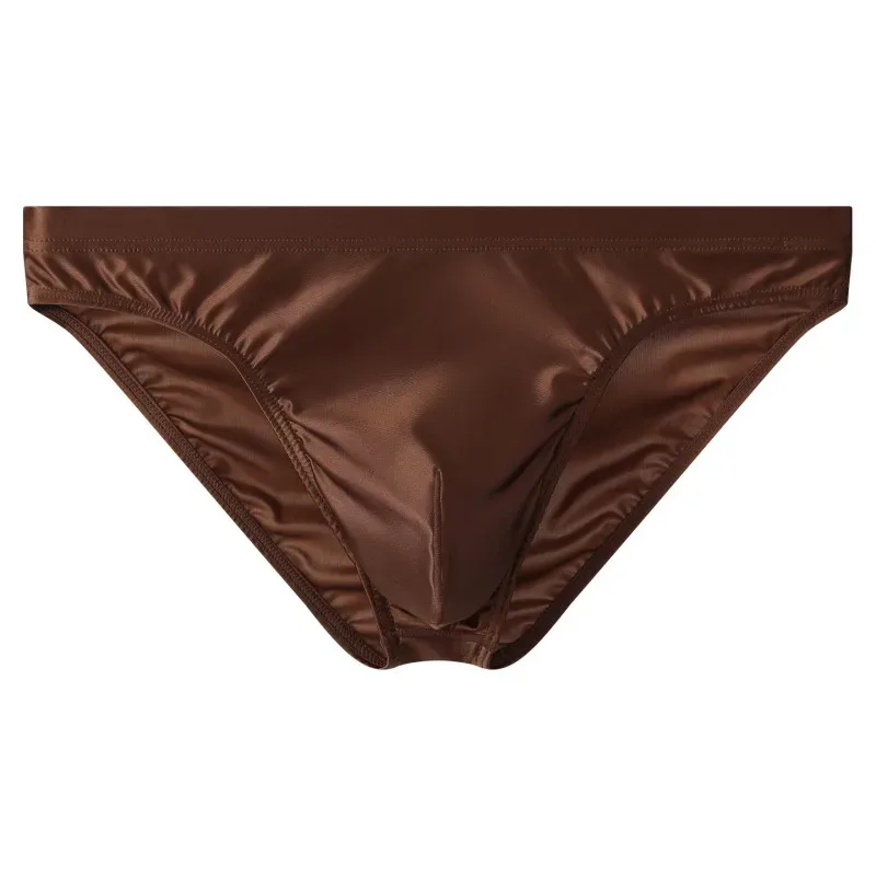 Men Solid Briefs Underwear Man Sexy Glossy Underpants Cuecas Calzoncillos Ropa Interior Hombre Slips Male Pouch Panties