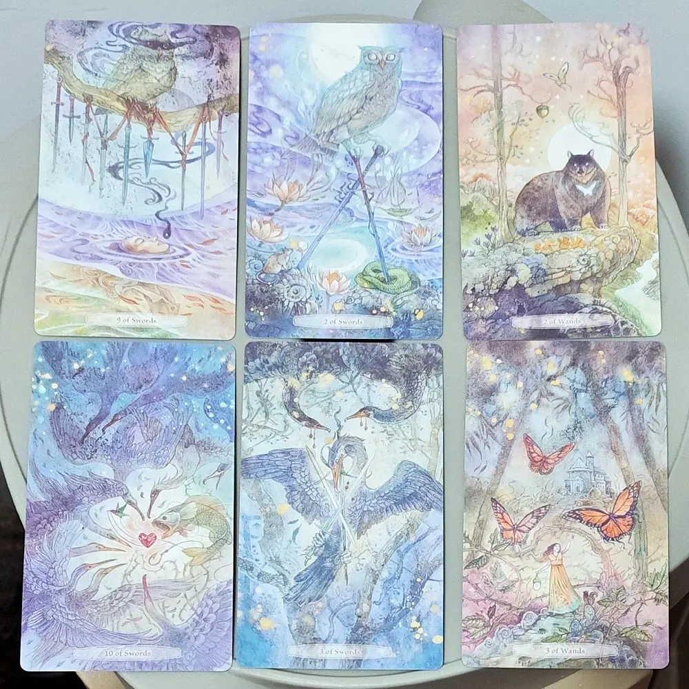Verdance Tarot Deck in Rigid Box 78 Pcs Lyrical Nature-Inspired RWS Tarot Cards Double-embossed Cardstock 12*7cm