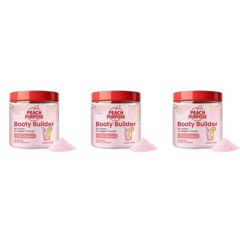 Peach Purpose Collagen Powder Skin Elasticity & Workout Recovery Support for Active Fitness and Strength Routines 30 Servings