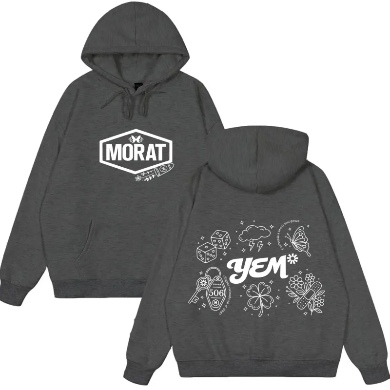 Band Morat Yem World Tour 2026 Print Hoodie Men Women Fashion Clothing Pullover Long Sleeves Loose Hip-hop Sweatshirts Fan Gifts
