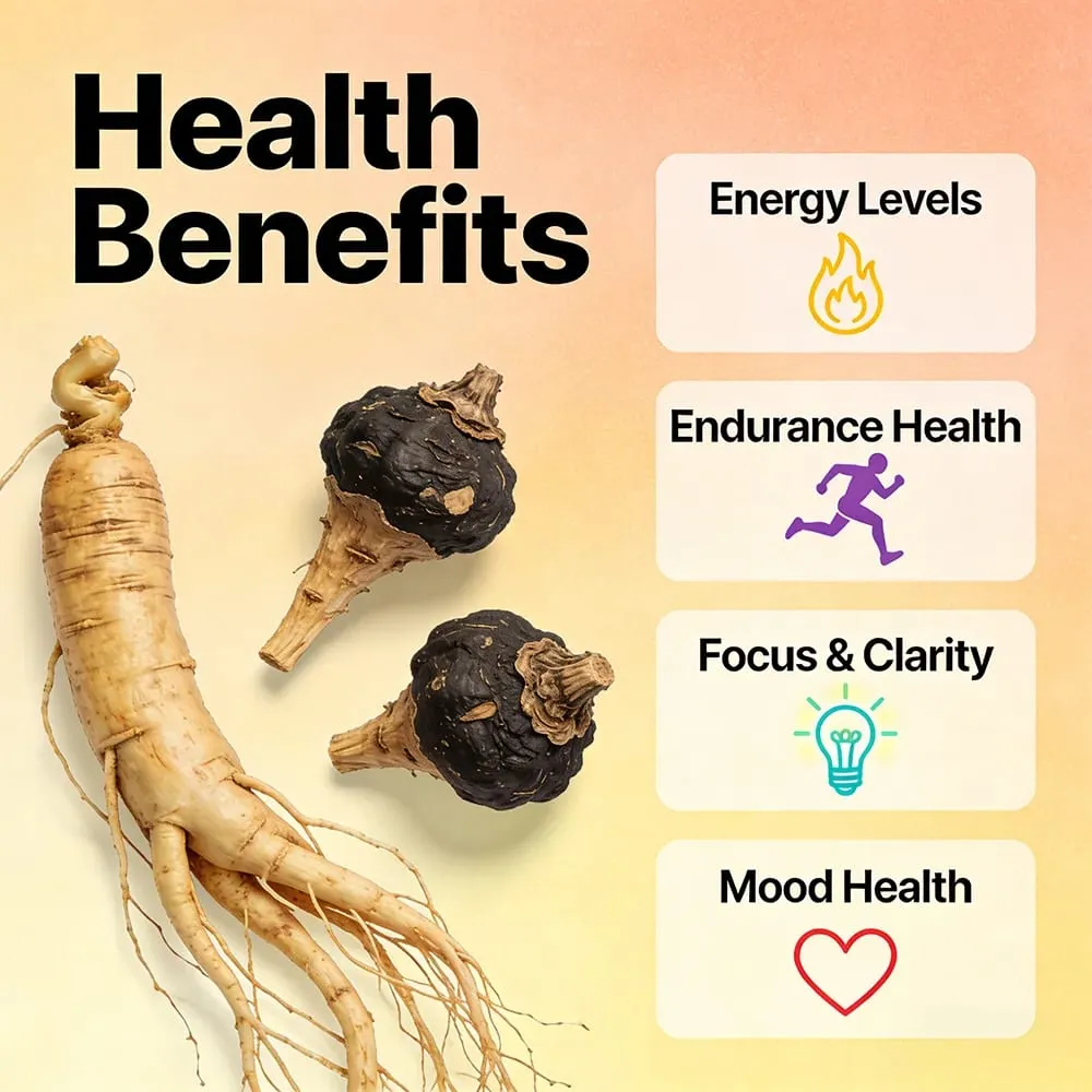 Maca Root Capsules with Ginseng - Promote Energy Mood Stamina & Performance Supports Mental Health for Men and Women