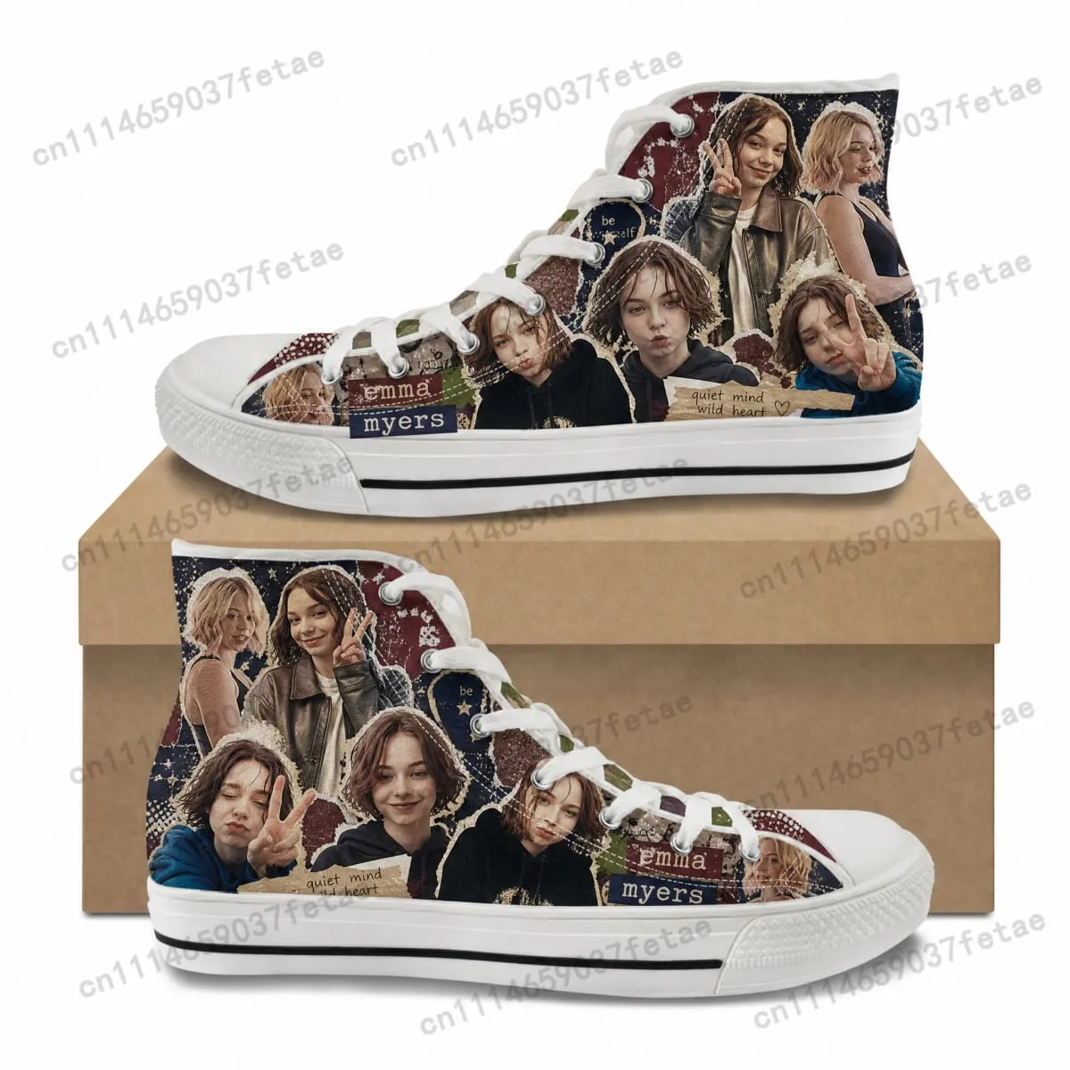 Emma Myers Low Top High Quality Sneakers Teenager Canvas Sneaker Mens Womens Casual Couple Shoes Customization Shoe