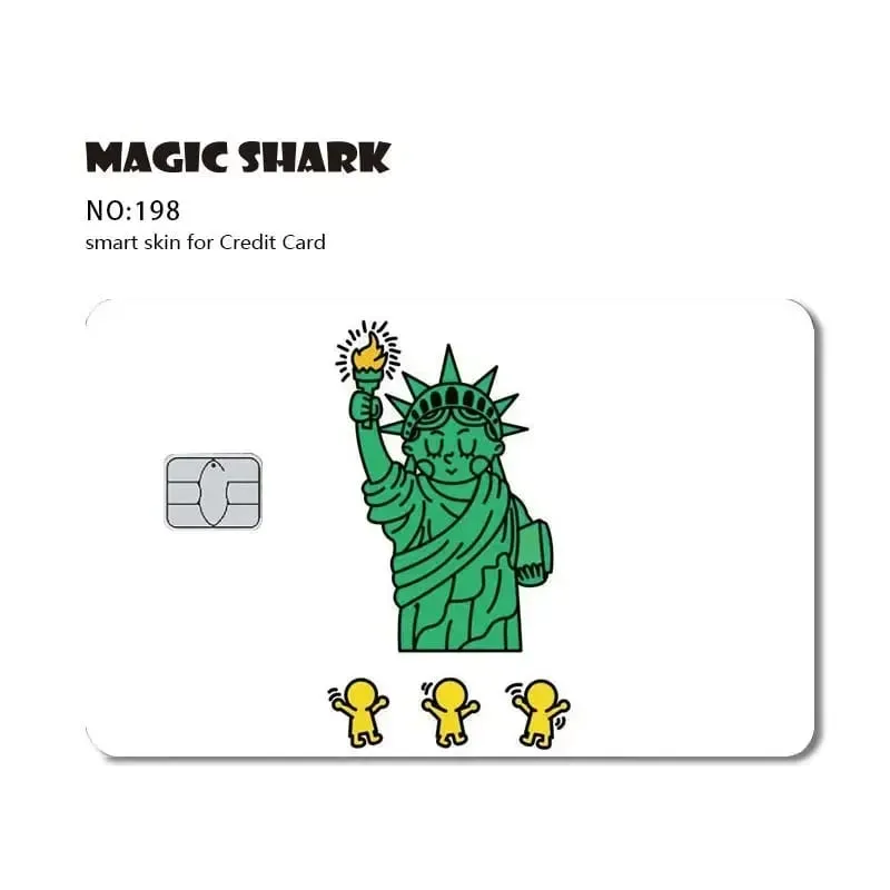Magic Shark Meme Poke Dog Matte PVC Shockproof Sticker Film Skin Cover for Debit Credit Bank Card No Fade