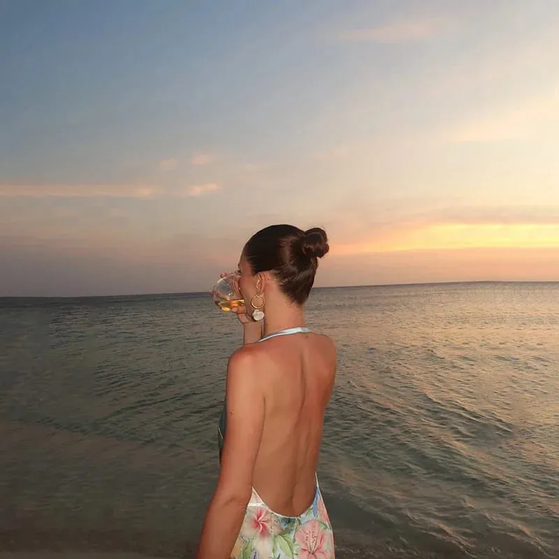 Bohemian Çiçek Baskı Boyundan Bağlamalı Mini Elbise Kadınlar Seksi Kolsuz Backless Kısa Etek Bayan Yaz Parti Tatil Beachwear