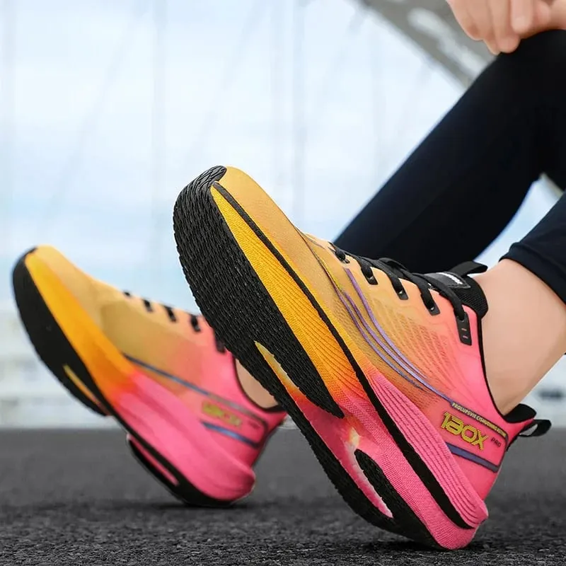 Nya Carbon Plate Sneakers för män Utomhus Mjuk sula Mesh Sportskor Löparskor Lätt Anti-halk Casual Tennisskor för par