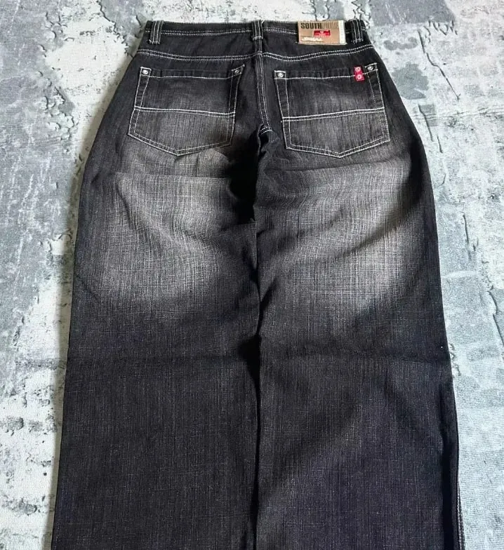 Harajuku Gothic Y2K Denim Pants Unisex High Street Retro Japanese Style Baggy Wide Leg Hip Hop Work Jeans Latest products