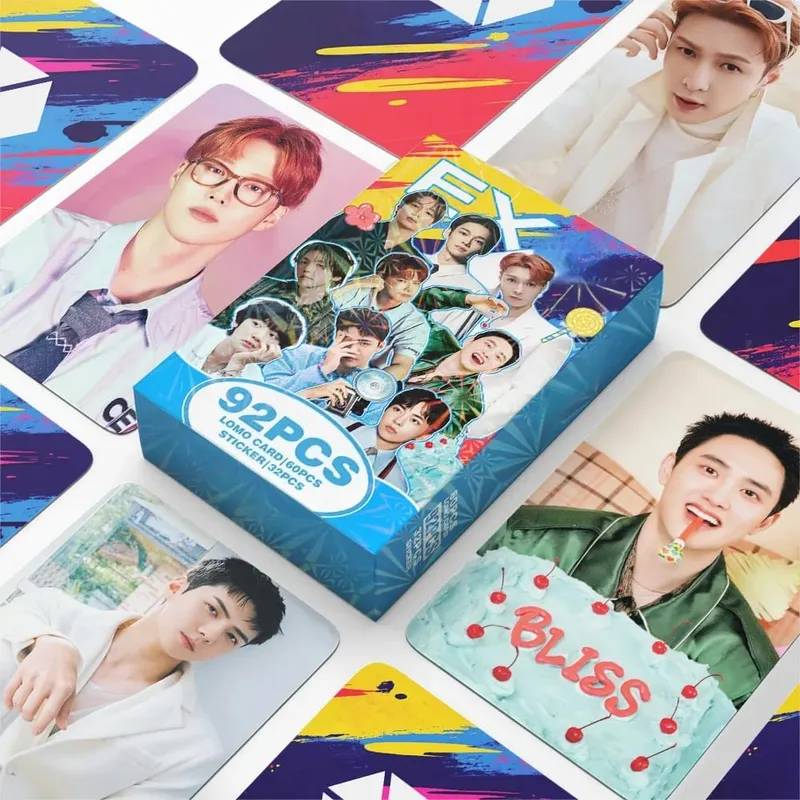 124/92Pcs EXHORIZON Photocards Stickers Album 2026 Boy Band Decorative HD Printd Collection card Merch Lomo Card Set Fans Gifts