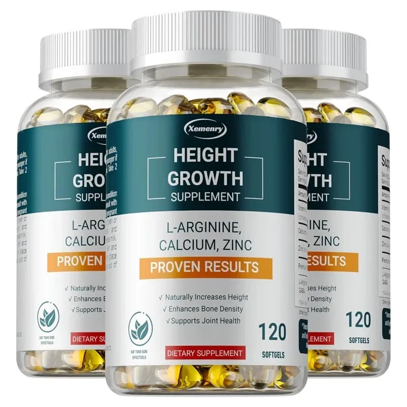 Height Growth Supplements - with Vitamins and Calcium Zinc Improves Bone Strength Promotes Growth and Improve Immunity