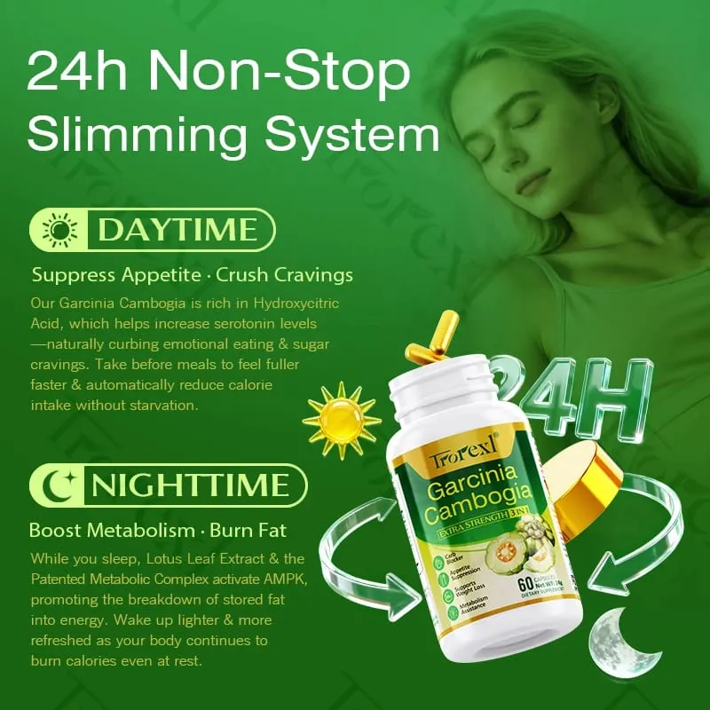 Garcinia Cambogia Supplements | Powerful Formula Flat Tummy | Pills to Lower Belly | Fight Weight Capsules for the Body