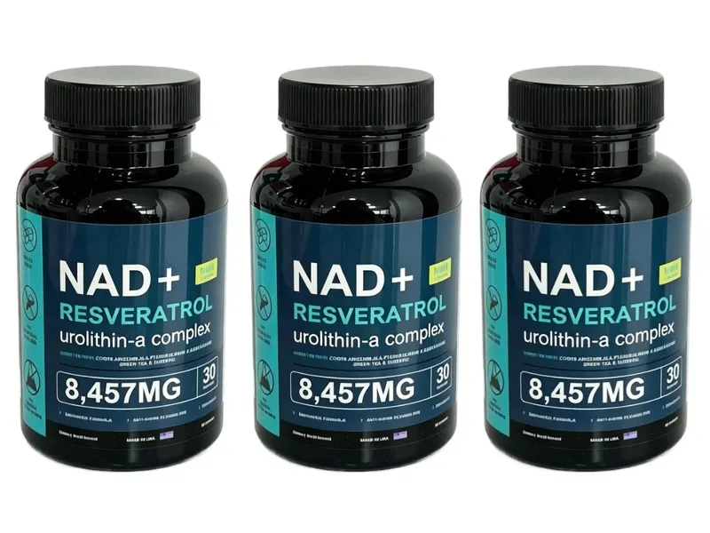 NAD+ Capsules Liposomal Supplement for Adults Supports Energy Cellular Health with Urolithin A Resveratrol & Green Tea 60 Counts