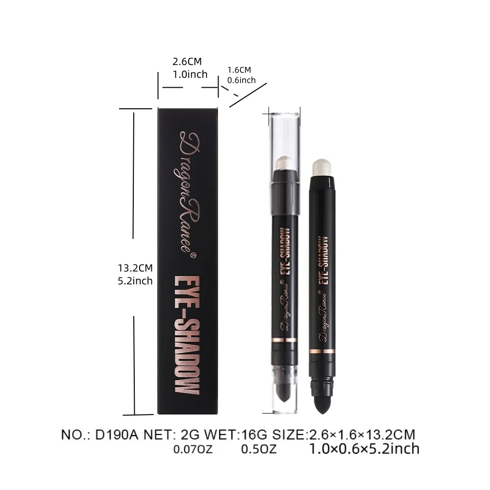 Double Head Pearlescent Eyeshadow Pencil Waterproof Glitter Metallic Blue Green Eye Shadow Makeup Pigment White Eyes Highlighter