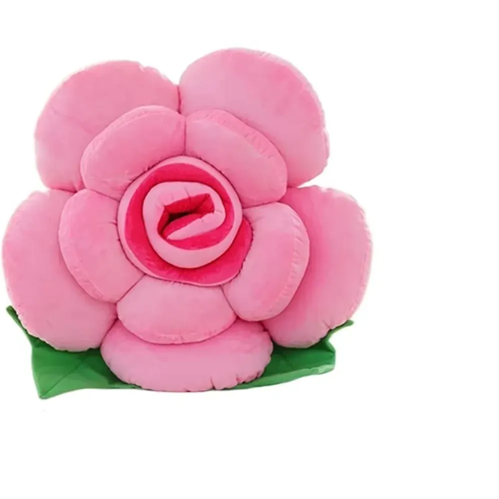 New Large Rose Shaped Pillow Plush Colorful Sofa Flower Cushion Simulated Car Interior Cushion Wedding Party Supplies