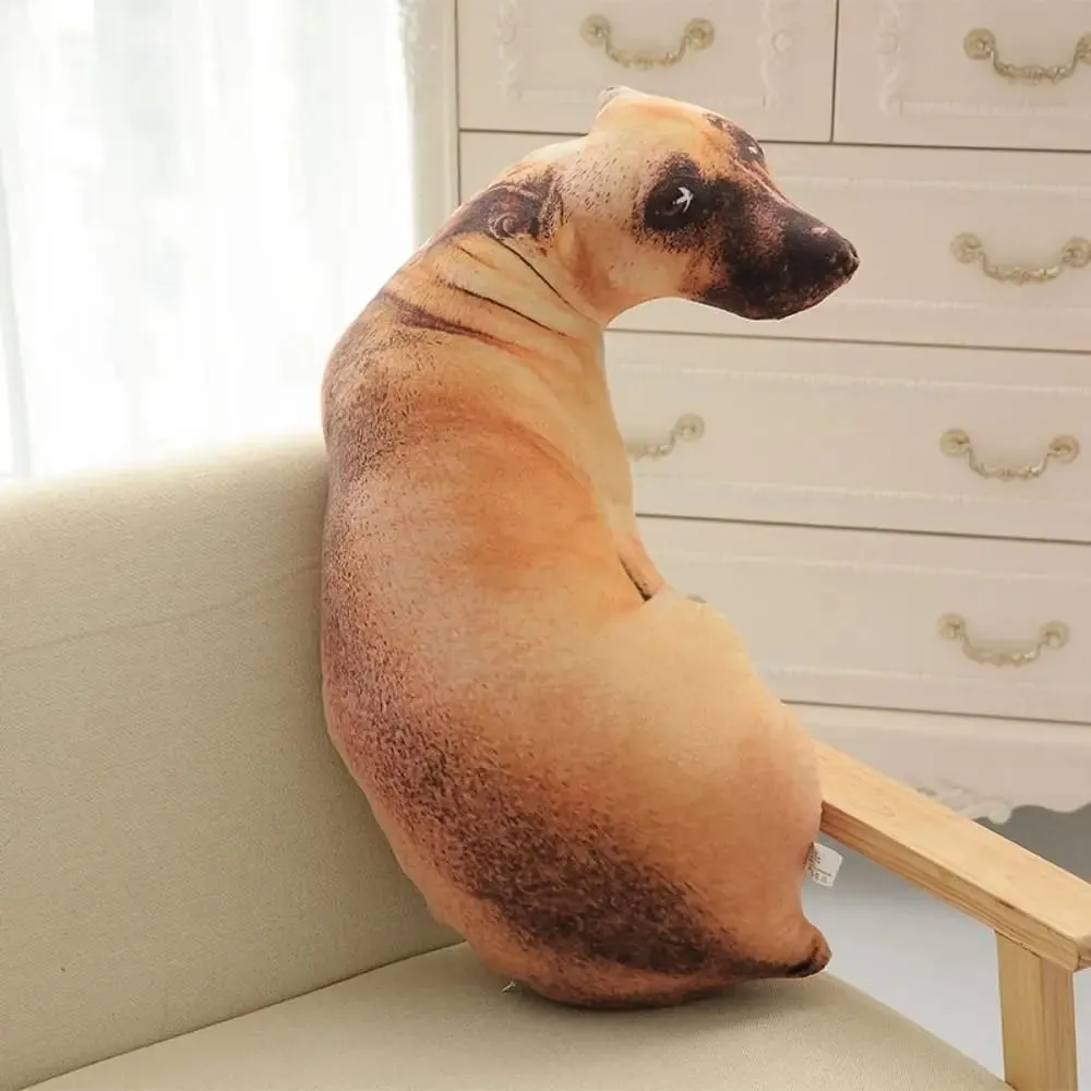 Hound 3D Lifelike Animal Throw Pillow Soft Dog Pillow Creative Cushion Home