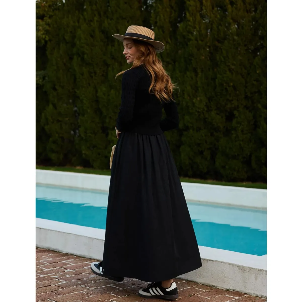 AP SS26 Women Sleeveless Dress Elastic Waist Skirt Cable Cardigan Clothing Elegant