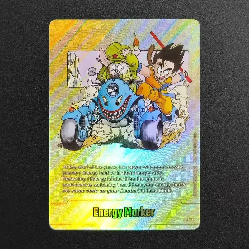Self Made English Dragon Ball Super Fusion World Energy Markers Gold DBSFW_EM Son Goku Game Collection Flash Card Toy
