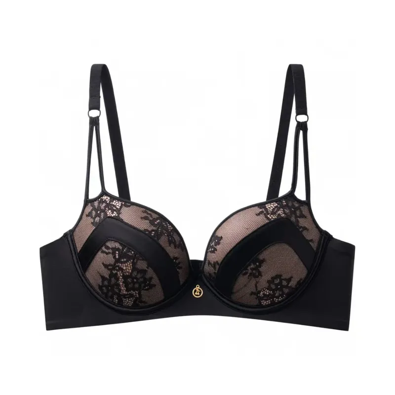 French Embroidered Sexy Lace Push Up Lingerie Small Breast Gathering Show Large Anti-sagging Breathable Bra