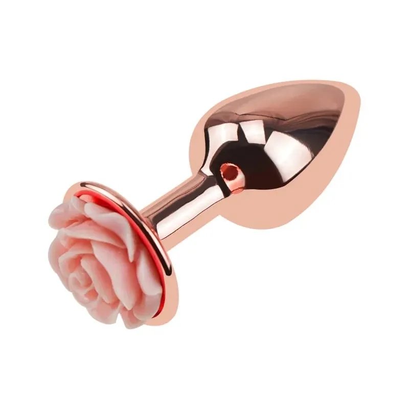 3 크기 아날 플러그 Buttplug 로즈 모양 항문 섹스 토이 남성 여성 초보자 고급 사용자 질 훈련 엉덩이 플러그를위한 섹스 토이