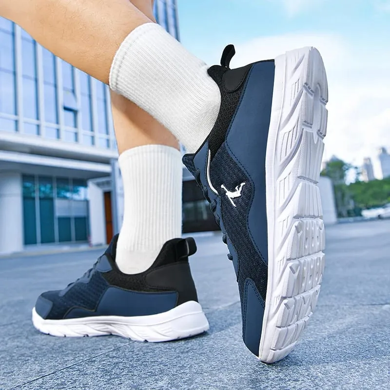 Men Sports Shoes Fashion Lace Up Daily Wear Anti Slip Running Shoes Rebound Cushioning Street Casual Sneakers for Men