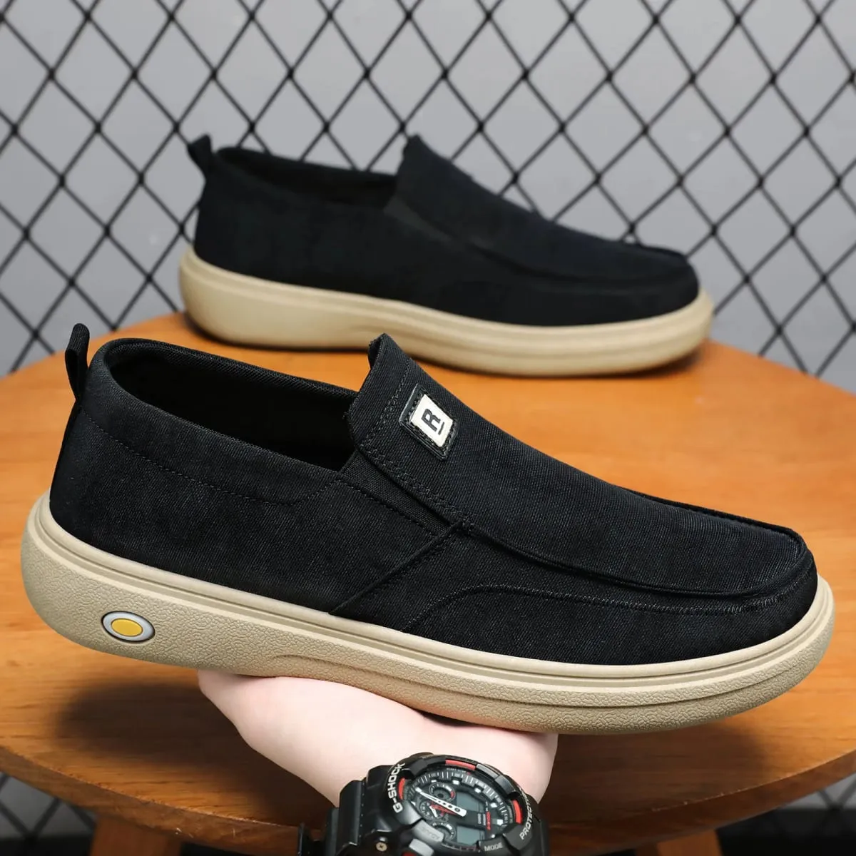 Quality of Fabric Shoes for Men's Summer Flat Casual Canvas Shoes Lightweight and Breathable Men's Shoes