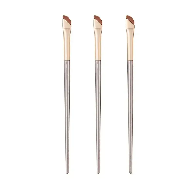 1/3 Scalpel Eyeliner Brushes with Ultra-Fine Angle Tip Flat Angle Eyebrow Brush Fine Detail Brush for Eye and Eye Area Makeup