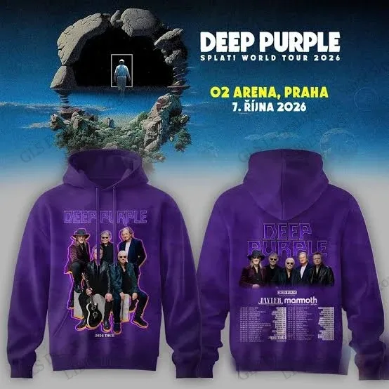 Rock Deep Purple Splat World Tour 2026 3d Print Hoodies Men Women Fashion Band Hoodies Sweatshirt Men Clothing Moletom Tracksuit