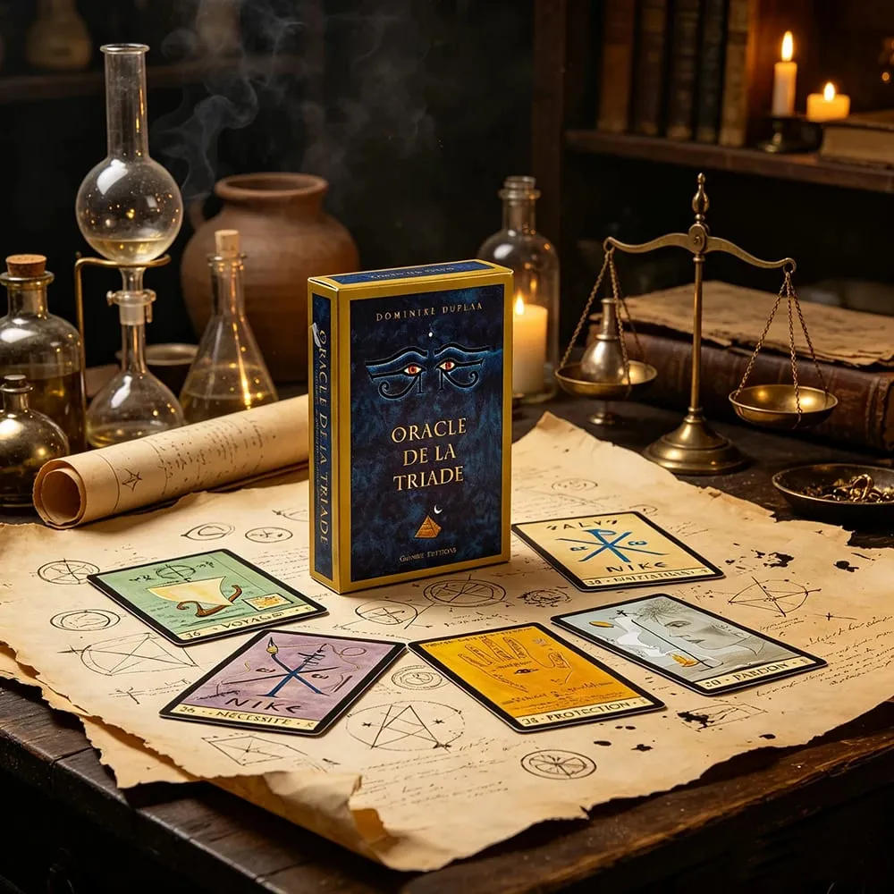 Oracle De La Triade Oracle Cards French Version Cards Game Spiritual Divination Oracle Cards With Guidebook for Beginners