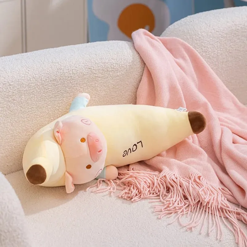 50cm Banana Pig Pillow Soft Plush Toys Sofa Bed Lumbar Cushion For Home Decor Stuffed Plushies Animal Love Pig Banana Pillow