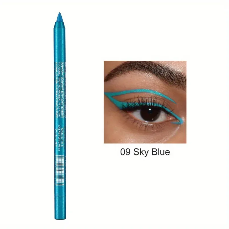 17 Colors Pearlescent Eyeliner Pencil Waterproof Long-lasting Colorful Matte Smooth High Pigment Eye Liner Shadow Pen Eye Makeup